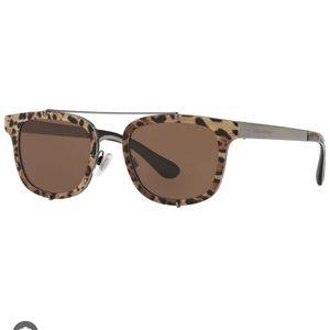 Authentic Dolce & Gabbana (DG2175) Cheetah print rectangular Sunglasses